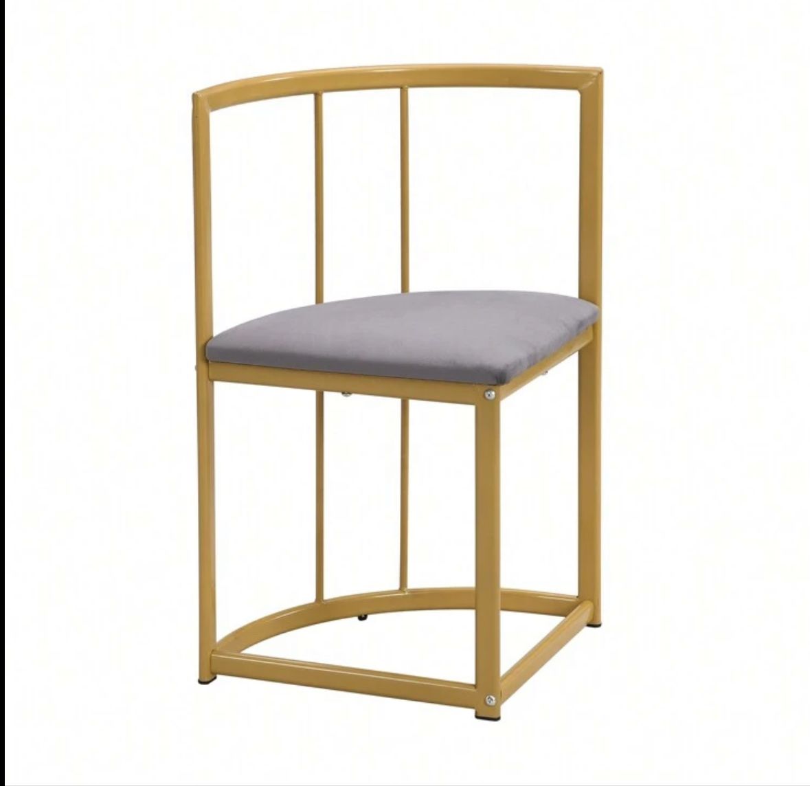 Dining Table And Chairs Set 6, Dining Room Sets, Iron Frame Dining Table With 6 Chairs & Grey Cushion, MDF White Marble Tabletop