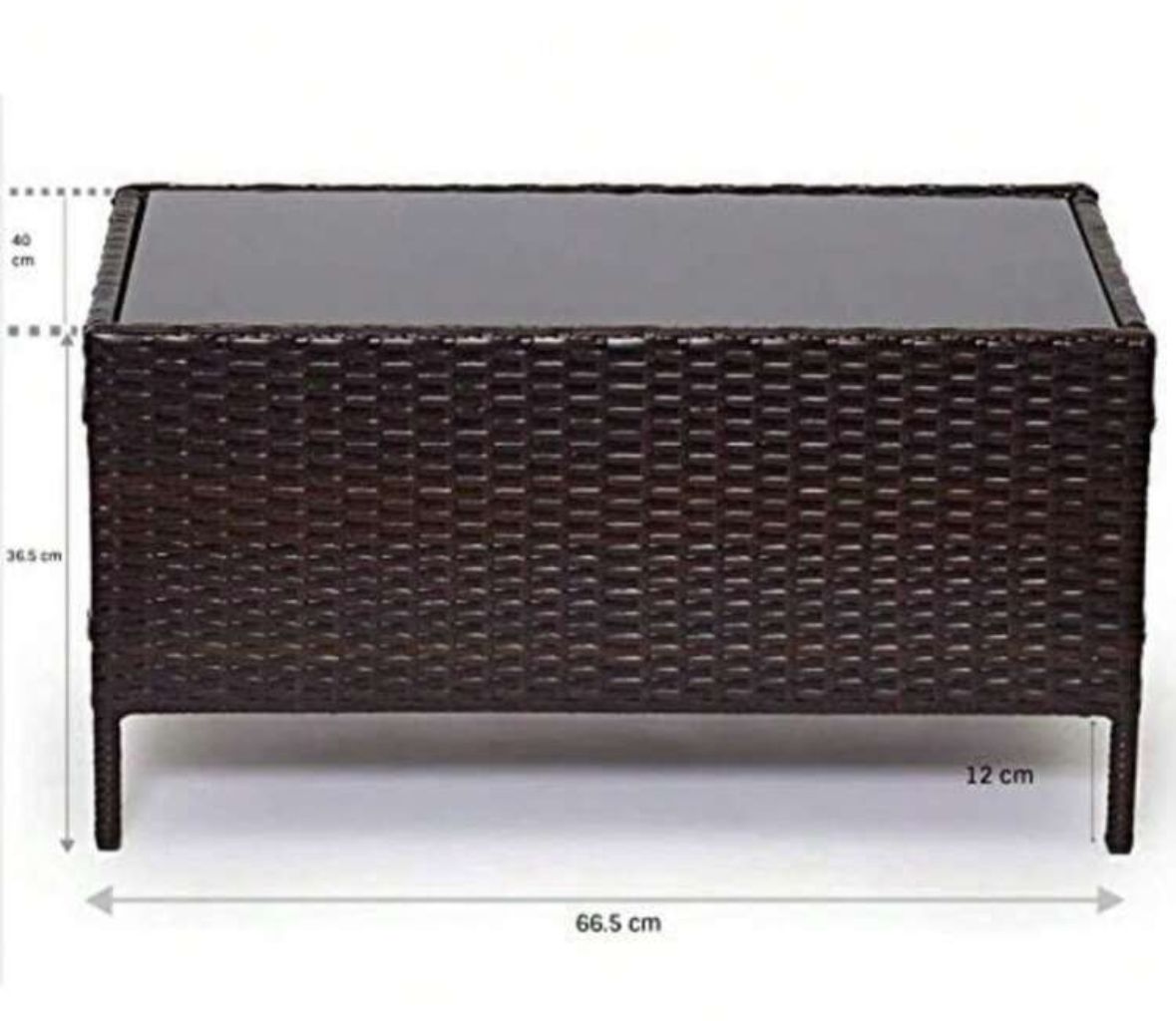 Rattan Garden Furniture Set Patio Conservatory Balcony Indoor Outdoor 4 Seater Piece Glass Top